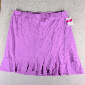 Fresh Produce Dylan Skort Skirt Women's XXL Cosmos Purple New Knee Ruffle Tulip